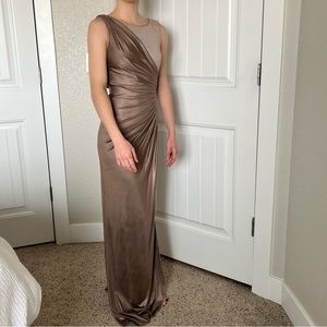 Amelia Couture dress with sparkle shoulder